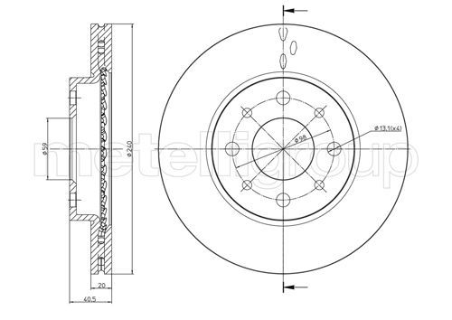 METELLI 23-0754C Brake Disc