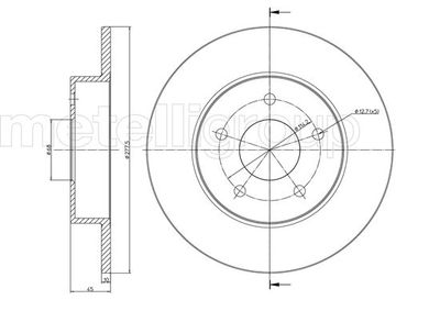 Brake Disc METELLI 23-0762C