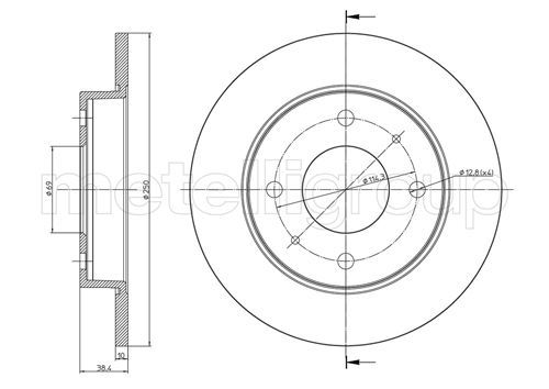 METELLI 23-0768C Brake Disc