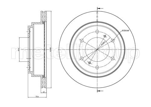 METELLI 23-0778C Brake Disc