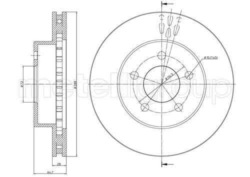 METELLI 23-0781C Brake Disc