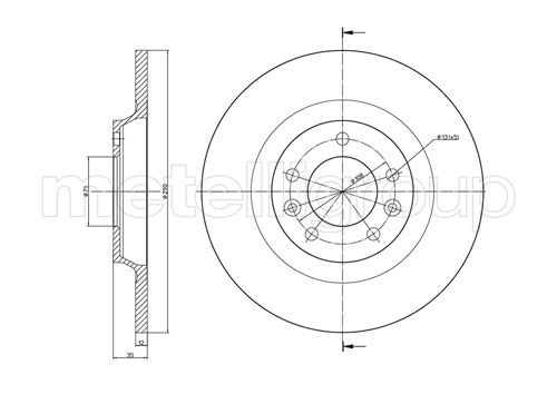 METELLI 23-0795C Brake Disc