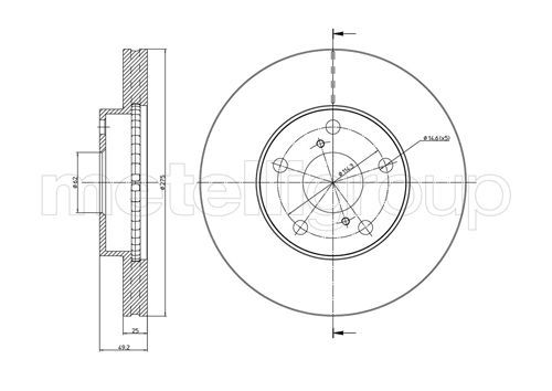 METELLI 23-0801C Brake Disc