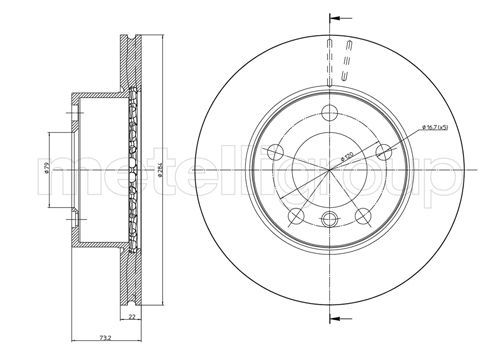 METELLI 23-0810C Brake Disc