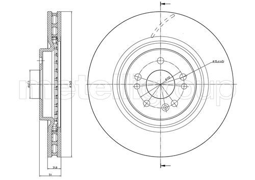 METELLI 23-0842C Brake Disc