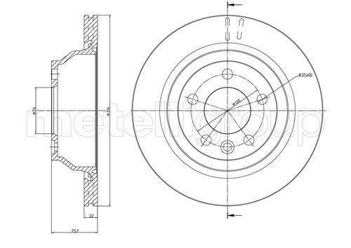 METELLI 23-0849C Brake Disc