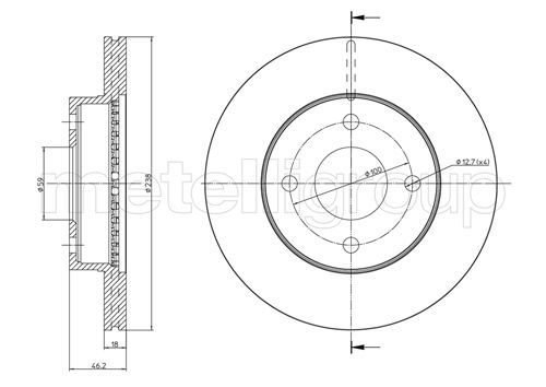 METELLI 23-0850 Brake Disc