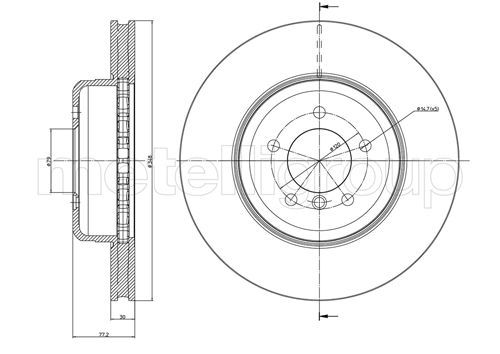 METELLI 23-0853C Brake Disc