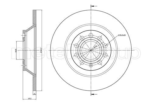 METELLI 23-0865C Brake Disc