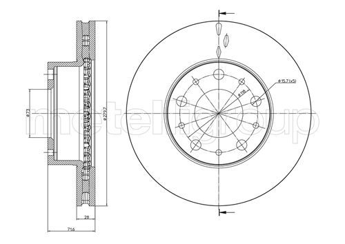 METELLI 23-0884C Brake Disc