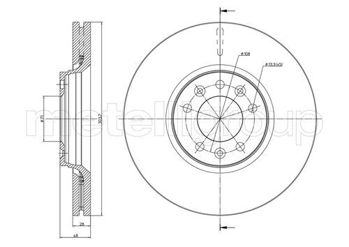 METELLI 23-0886C Brake Disc