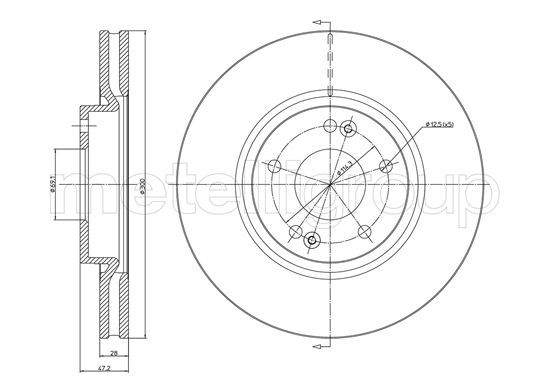 METELLI 23-0925C Brake Disc