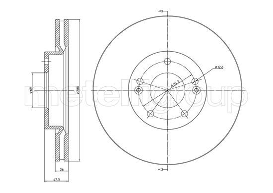 METELLI 23-0927C Brake Disc