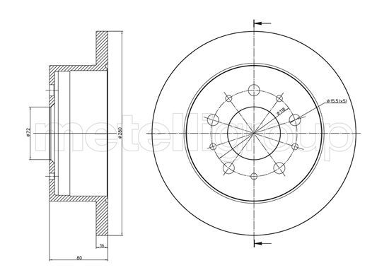 METELLI 23-0952C Brake Disc