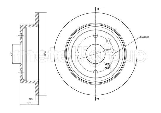 METELLI 23-0953 Brake Disc