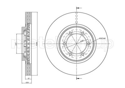 Brake Disc METELLI 23-0954C