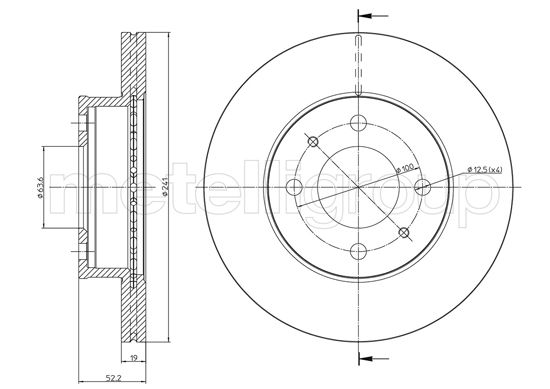 METELLI 23-0955 Brake Disc