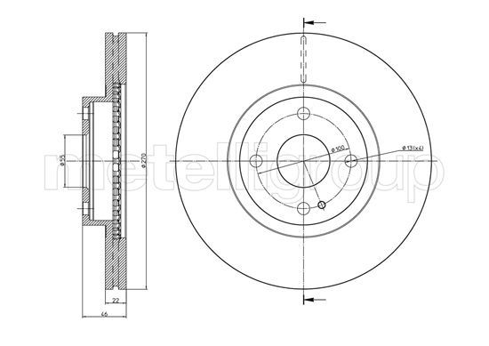 METELLI 23-0962 Brake Disc