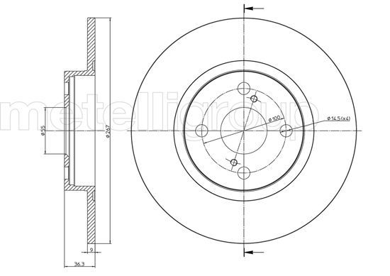METELLI 23-0969C Brake Disc