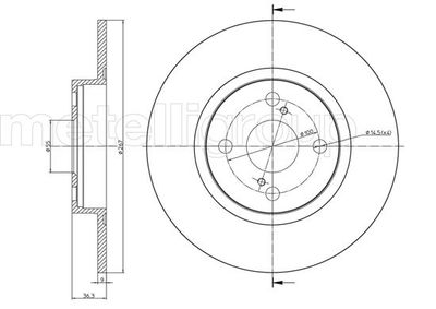 Brake Disc METELLI 23-0969C