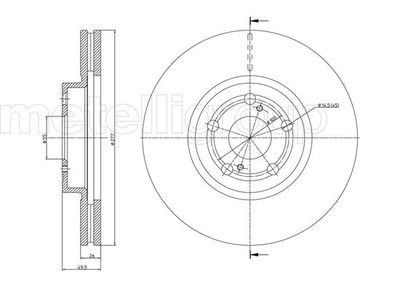 Brake Disc METELLI 23-0970C