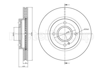 Brake Disc METELLI 23-0975C