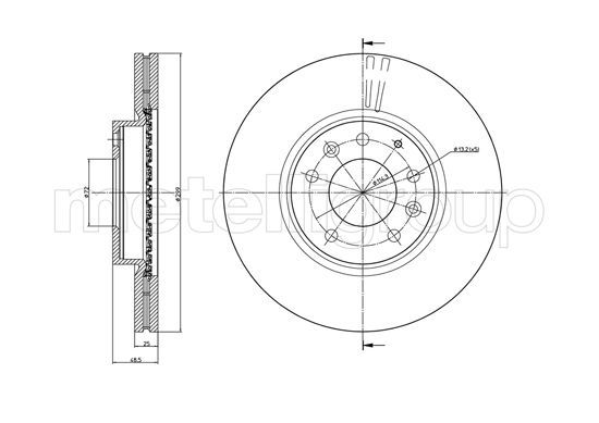 METELLI 23-0984C Brake Disc