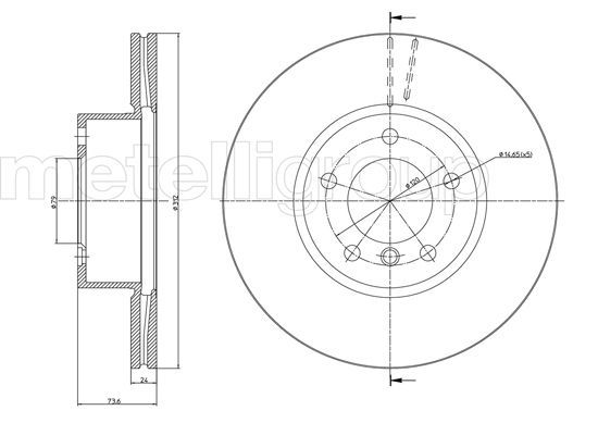 METELLI 23-0986C Brake Disc