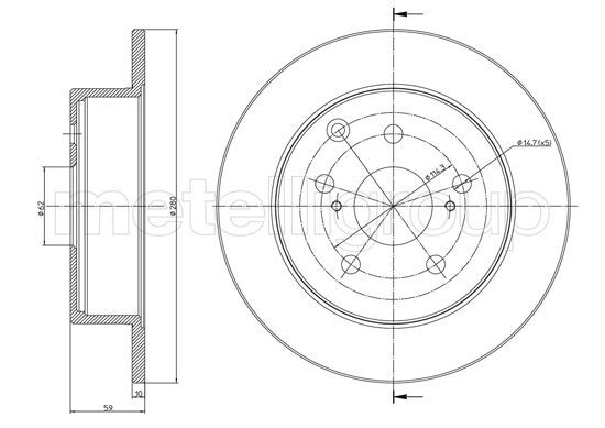 METELLI 23-0991C Brake Disc