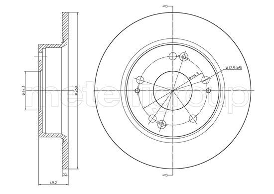 METELLI 23-0996C Brake Disc