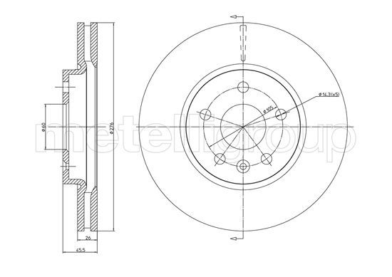 METELLI 23-1001C Brake Disc