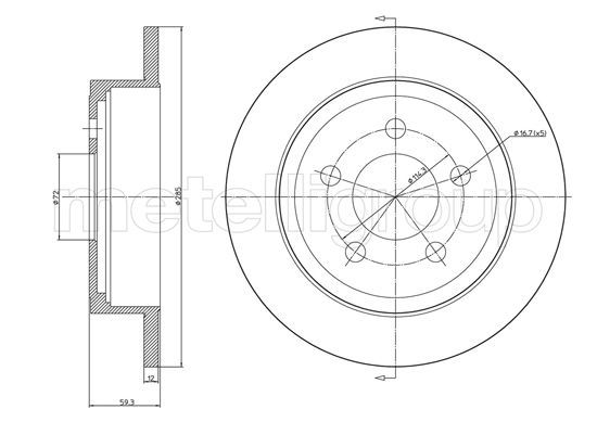 METELLI 23-1017C Brake Disc