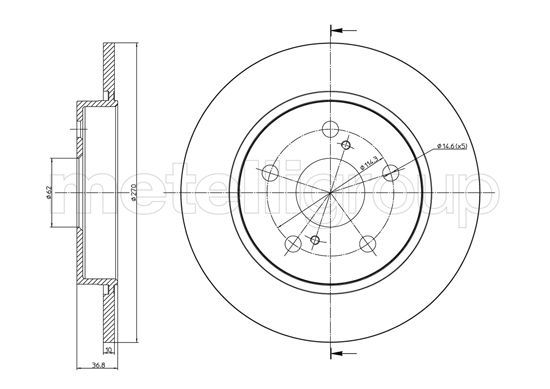 METELLI 23-1022C Brake Disc