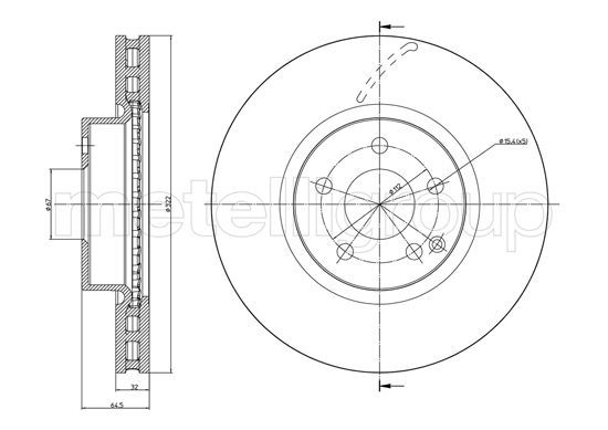 METELLI 23-1026C Brake Disc