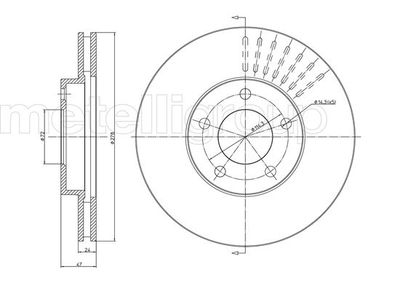 Brake Disc METELLI 23-1036C