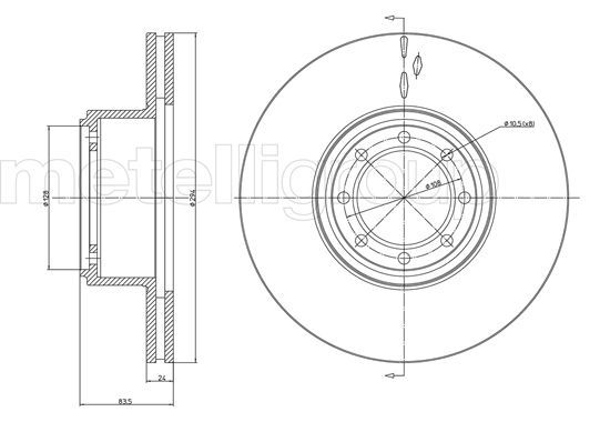 METELLI 23-1040C Brake Disc
