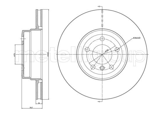 METELLI 23-1041C Brake Disc