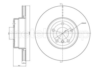 Brake Disc METELLI 23-1041C