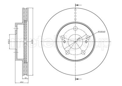 Brake Disc METELLI 23-1062C