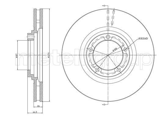 METELLI 23-1079C Brake Disc