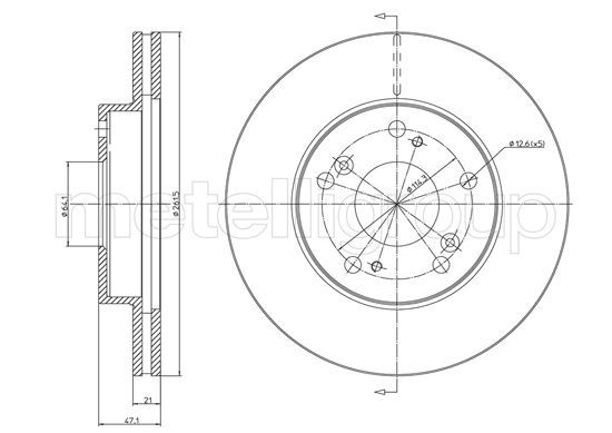 METELLI 23-1082C Brake Disc