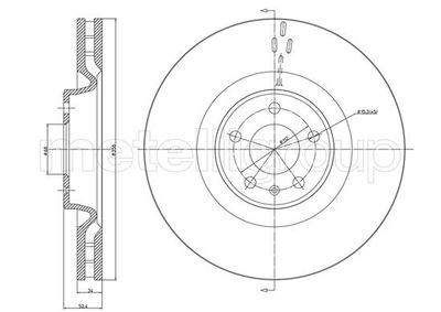 Brake Disc METELLI 23-1085C