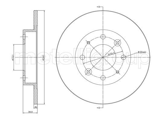 METELLI 23-1111C Brake Disc