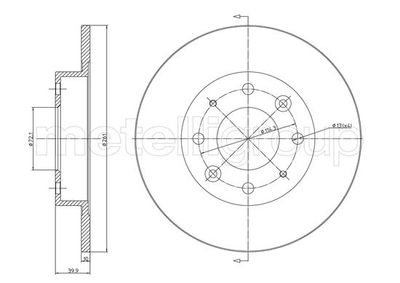 Brake Disc METELLI 23-1111C