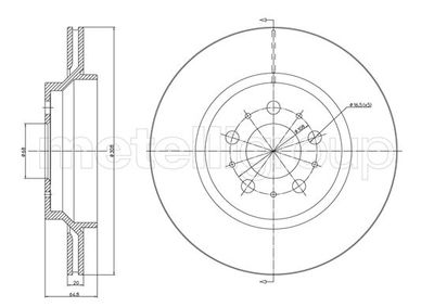 Brake Disc METELLI 23-1133C