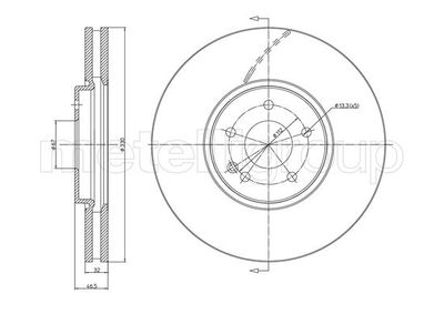 Brake Disc METELLI 23-1157C