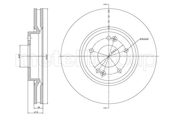 METELLI 23-1162C Brake Disc