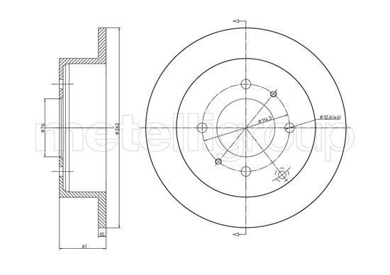 METELLI 23-1207C Brake Disc
