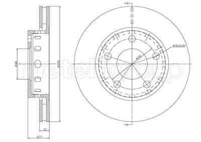 Brake Disc METELLI 23-1210C