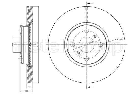 METELLI 23-1215C Brake Disc